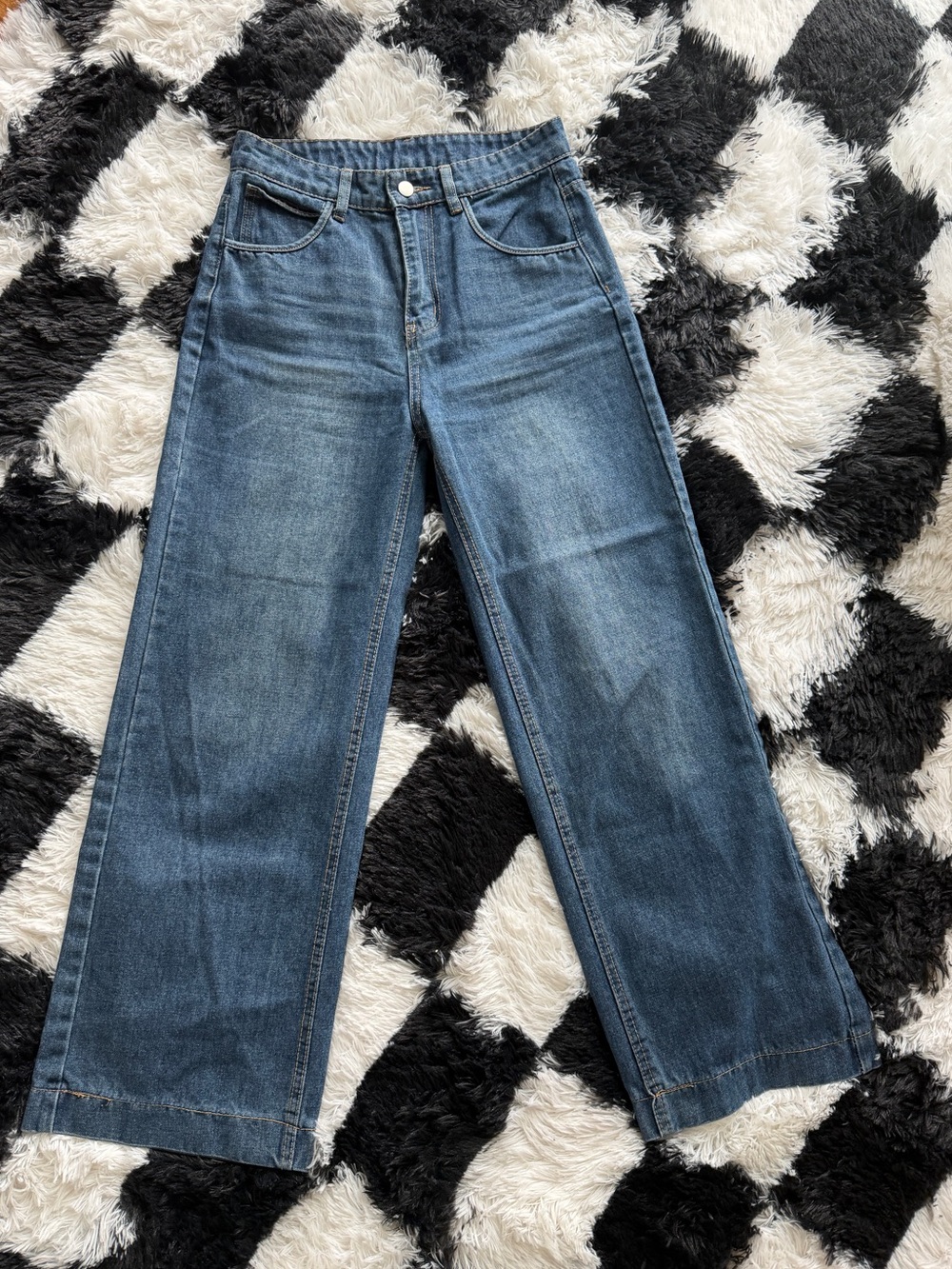 High-Rise Wide Leg Women's Jeans - Blue